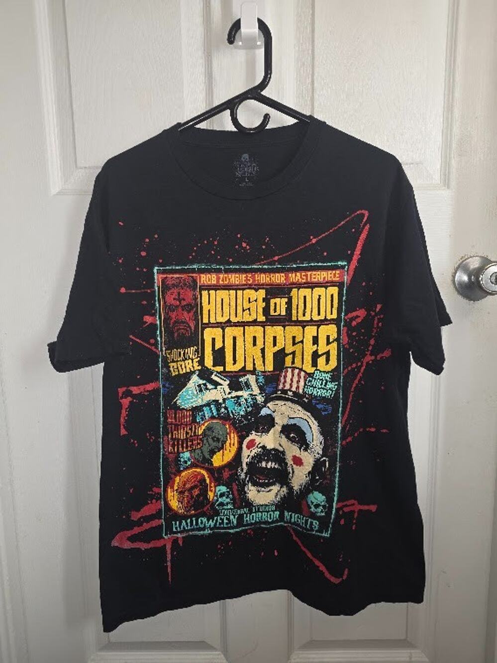 House of 1000 Corpses Shirt Rob Zombie Halloween Horror Nights Black L